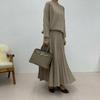 Mizqz Knit Two Piece Pleated Skirt Set 4 Colors