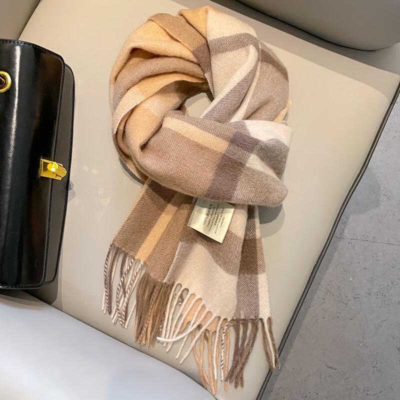 UOSU Women s Winter Plaid Tassel Scarf