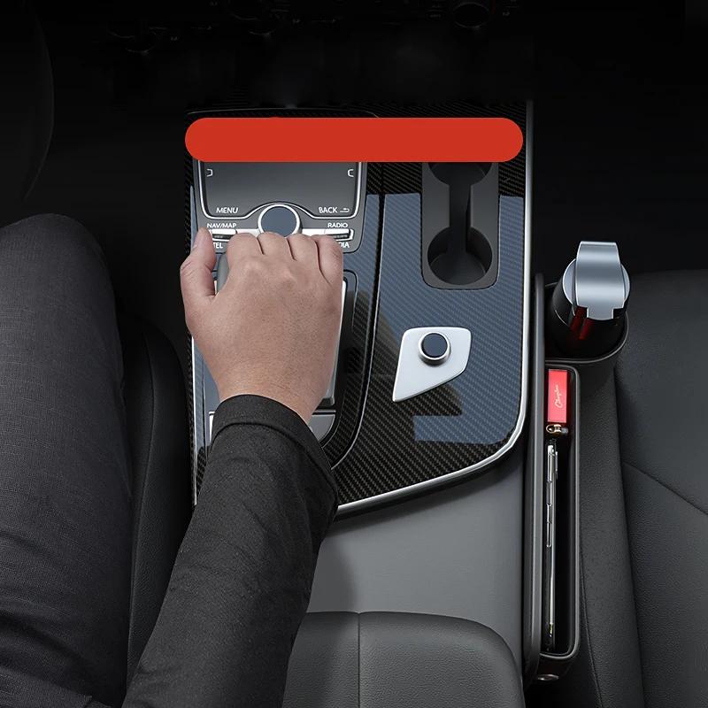 Car Seat Gap Water Cup Holder Gap Side Storage Box Car Leather Universal Front Seat Gap Filler Storage Box Inside The Car
