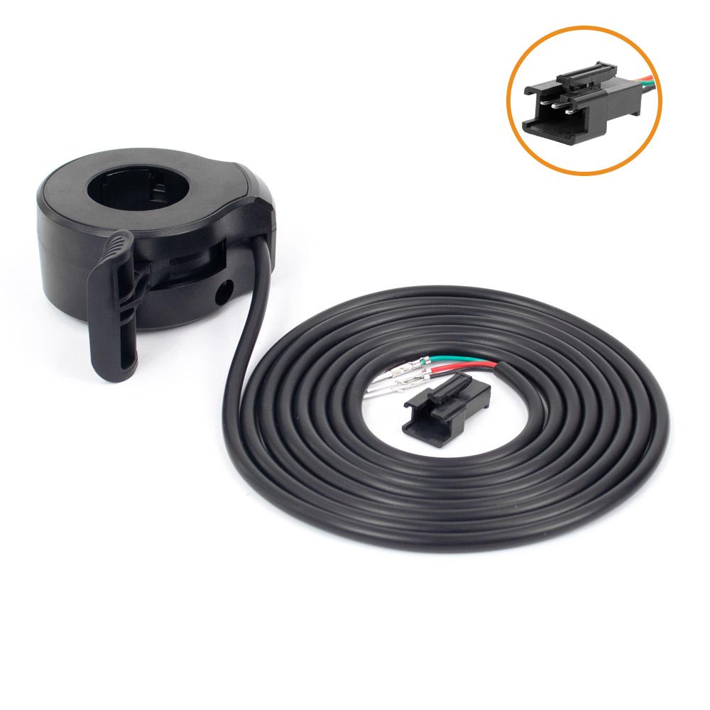 130X Electric Bike Thumb Throttle Accelerator for EBike 12V-72V Throttles 3 Pin Waterproof Speed Control Finger Throttle Grip
