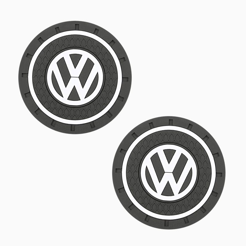 For VW Silicone Anti-slip Car Cup Holder Mat Water Bottle Pad For VW Golf Polo Passat GTI CC Tiguan T-ROC Interior Mouldings KXL-E92 zs2