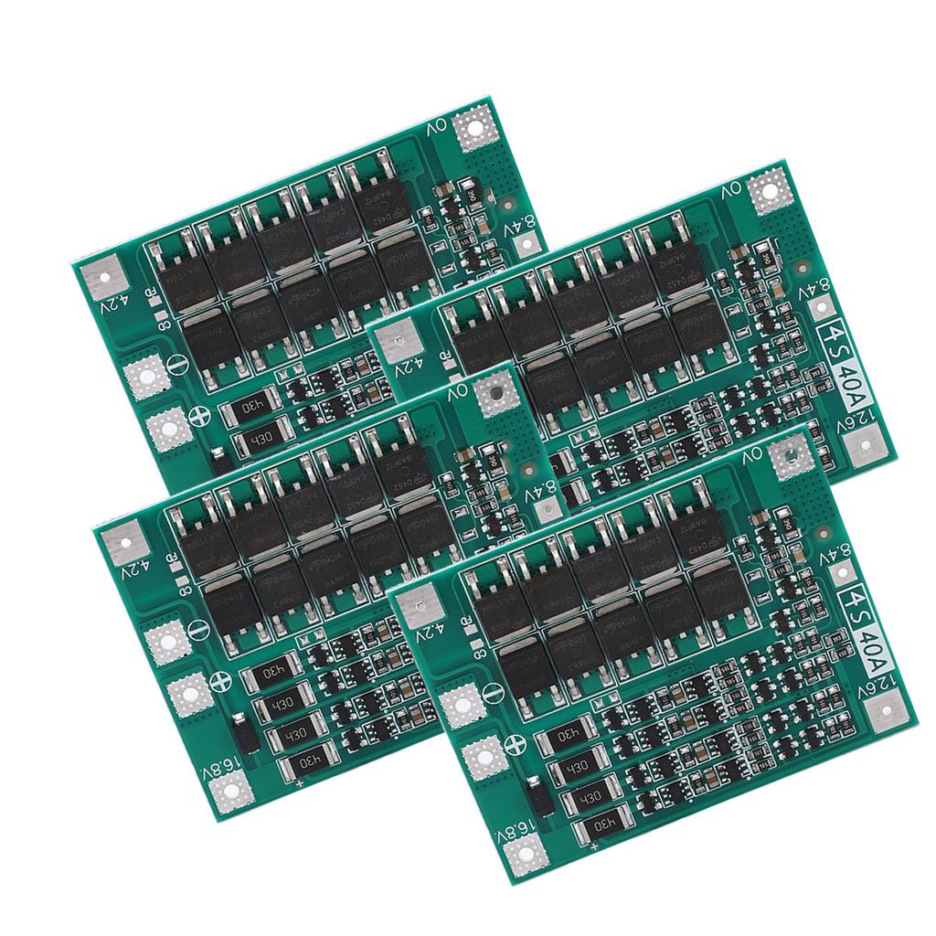4Pcs Lithium Battery Balance Module 4S 18650 Protection PCB Cell Board 40A Power Accessories