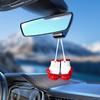 Mini Boxing Gloves Keychain PU Leather Car Interior Decor Bag Pendant for Keyring Backpack Purse Zipper Charm Gift Sports Fan