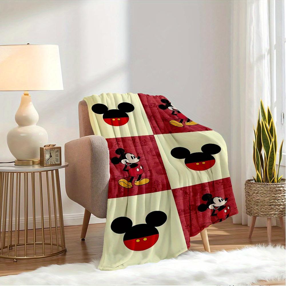 1 vnt. flanelinis Mickey klasikinio animacinio rašto lovos antklodė, sofos antklodė, dovana, namų dekoracija, daugiafunkcinis laisvalaikio antklodė, kambarys