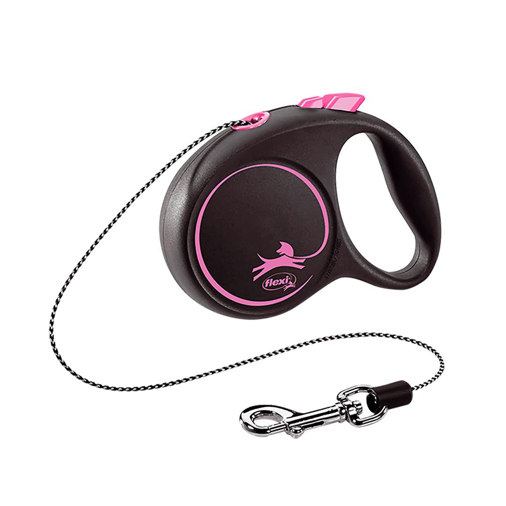 Flexi Black Design Cord XS (Under 8kg), 3m, Pink [Dog Lead]