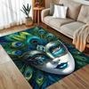 Venetian Peacock Feather Mask Print Carpet Modern Home Decor Area Rug for Bedroom Living Room Sofa Floor Mat Gifts