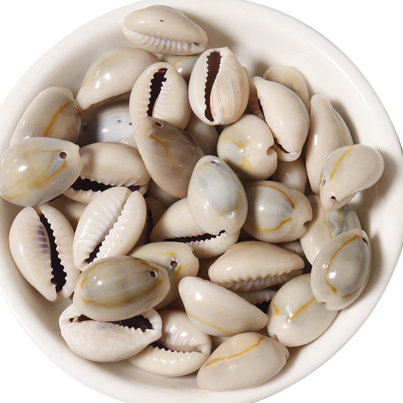 50g Pack Natural Double-Hole Small Shells, DIY Pendant Accessories