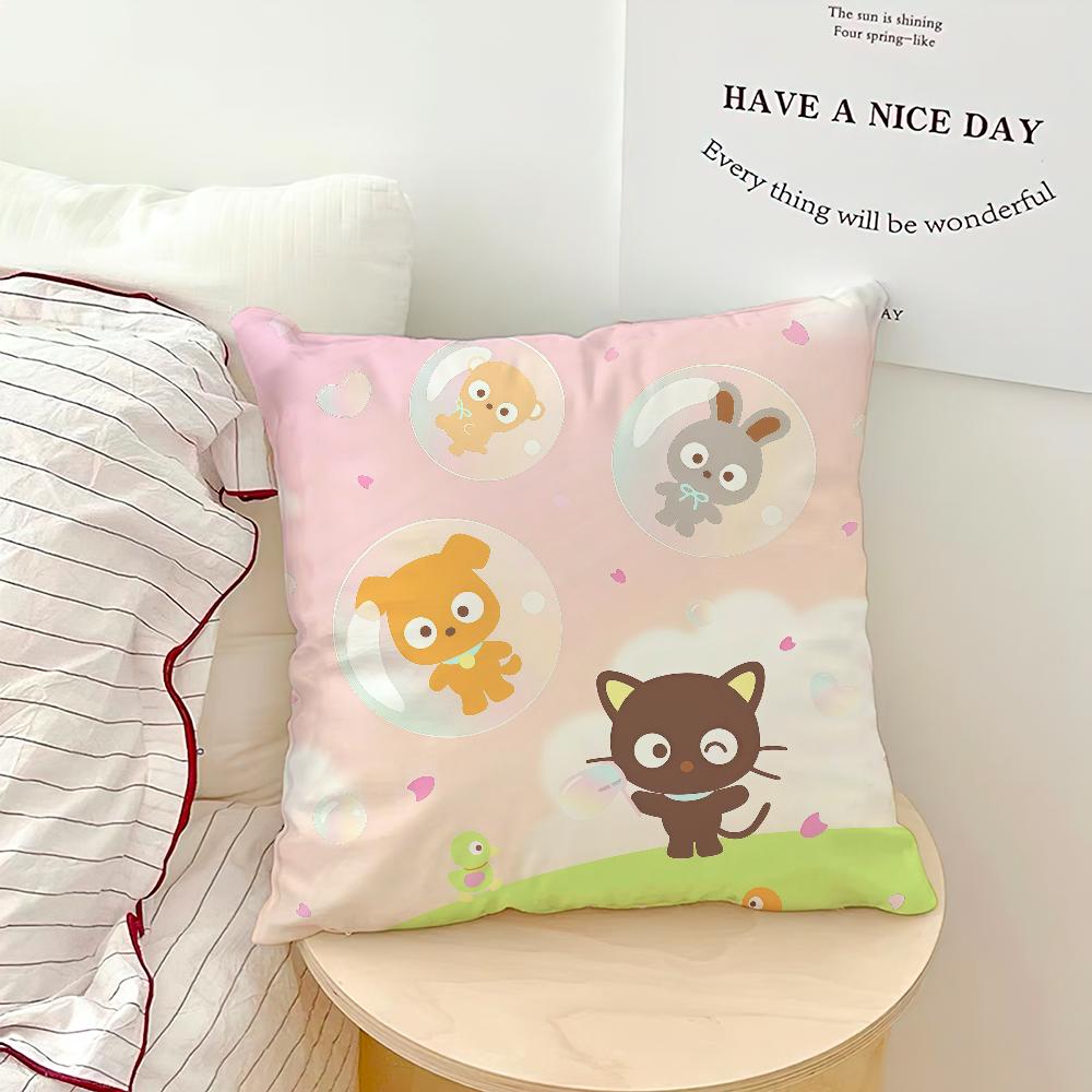 Cute Cartoon Art Chibi Cat C-Chococat Sro Comfort Soft Hogar Pillowcase For Sofa Living Room Bed Home Decor Protective Covers