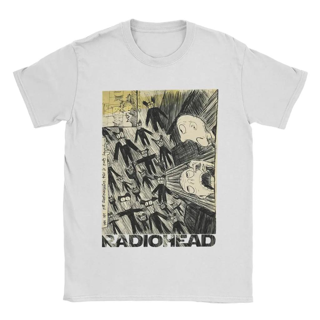British Rock Band Radiohead Poster Graphic Print T-shirt Men Women Loose Casual Oversized Top High-street Hip Hop Fashion Harajuku Summer New Tee