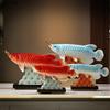 Golden Dragon Fish Sculpture Decoration Office Desktop Decoration Resin Zhaocai Crafts Modern Home Decoration Accessories Gifts