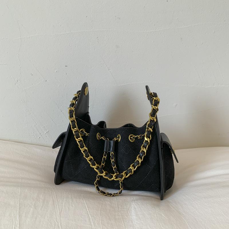 Hochwertige Wildleder-Ketten-Umhängetasche 2025 für Damen - Lässiger Herbst-Arbeitsweg