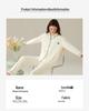 Damen Baumwoll-Pyjama-Set - Langarm, Lange Hose, Revers-Cardigan, Vielseitig für Zuhause oder Freizeitkleidung