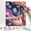 Disney Digital Oil Painting Art Kit Donald Duck Carousel Handmade Coloring Painting Home Decor