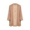 New Women's Elegant Shiny Mesh 3/4 Sleeve Open Cardigan, Fashion Casual Spring Summer Top for Women, European American Style