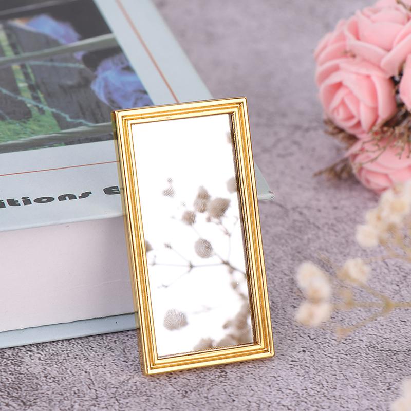 1Pc 1/12 Dollhouse Miniature Mirror Wall Room Mirror Doll House Accessories