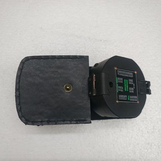 Classic Brunton Survey Compass with Leather Cover Metal Navigation Instrument Scientific Wedding Anniversary Birthday Christmas Fathers Mothers Gift