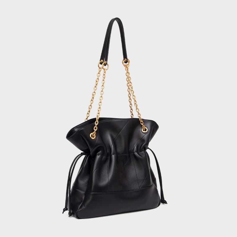 Blessing Bag Bucket Tote Large-capacity Handbag 2025 New Sheepskin Shoulder High-quality Diamond-grid Underarm