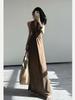 Popular Lazy Knitted Cross Dress Commuter Summer New Dress Long Skirt Solid Color Over Knee Women