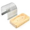 High Hardness Kitchen Slicer With Fixed Base For Uniform Toast Cutting Wooden Seat Toast Slicer