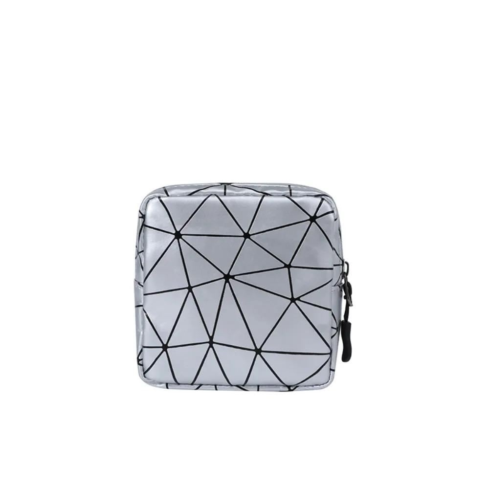 Rhombus Pattern Makeup Bags Portable Pad Pouch Bags Reusable Sanitary Napkin Storage Bag Storage Pouch Sanitary Napkin Bag