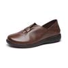 Literary and retro women's single shoes, genuine leather soft-soled mother shoes, flat-soled casual middle-aged and comfortable leather shoes