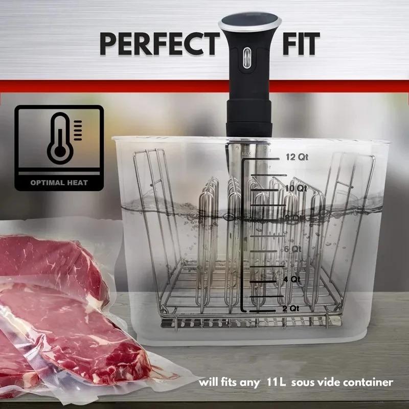6L Multifunctional Sous Vide Container Slow Cooker Accessory BPA-Free PC Plastic Durable Easy Clean