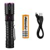 Alonefire SV87 5W Luce Nera Ultravioletta Zoomabile, Potente Luce LED UV con Lunghezza d'onda 365nm, Ricaricabile tramite USB Tipo C, per Anisakis, Luce di Wood