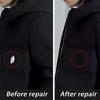 2-Piece Black Self-Adhesive Fabric Repair Patch-No-Cut Instant Fix Universal For Down Jackets Coats Clothing Mending Accessories