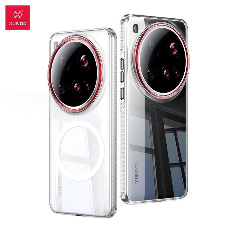 Xundd For Xiaomi 15 Ultra Case Clear Transparent Casing Anti-Yellowing Phone Cover With Magnetic Ring