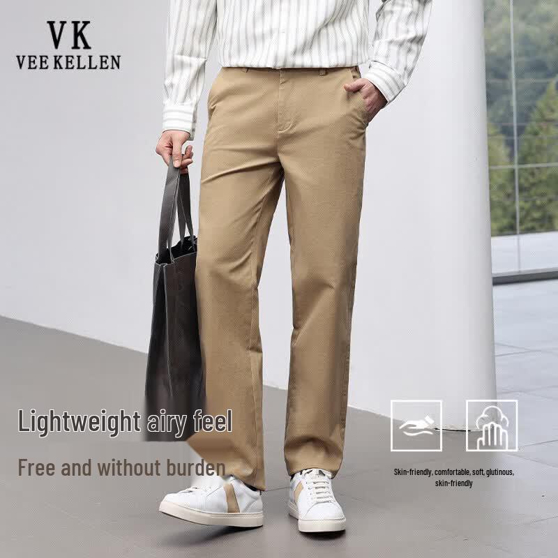 VEE KELLEN Men s Straight Fit Stretch Casual Chinos 33