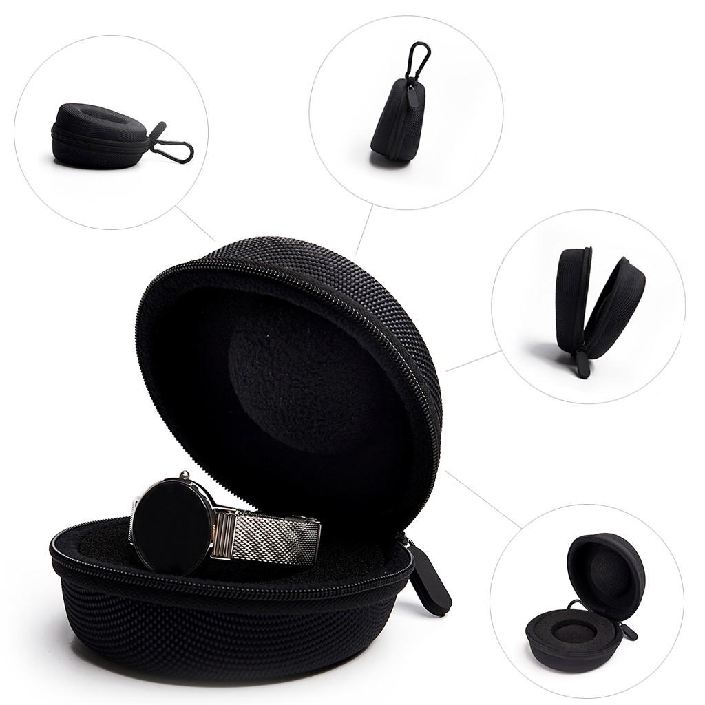 

Дорожный футляр для часов на молнии для хранения монет, сумка для умных часов, коробка для наручных часов чёрный