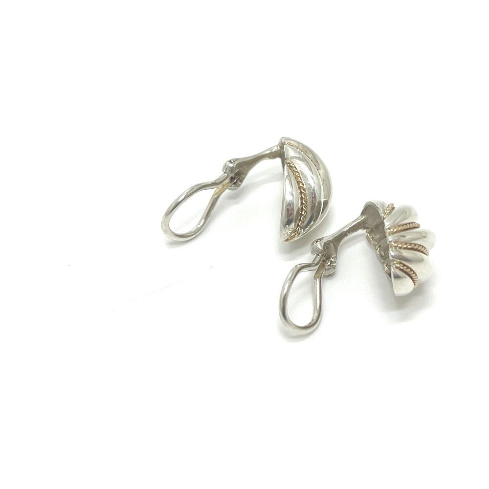 TIFFANY&Co. Twist Rope Dome Earrings Accessories Earrings SV/K14 Silver x Gold