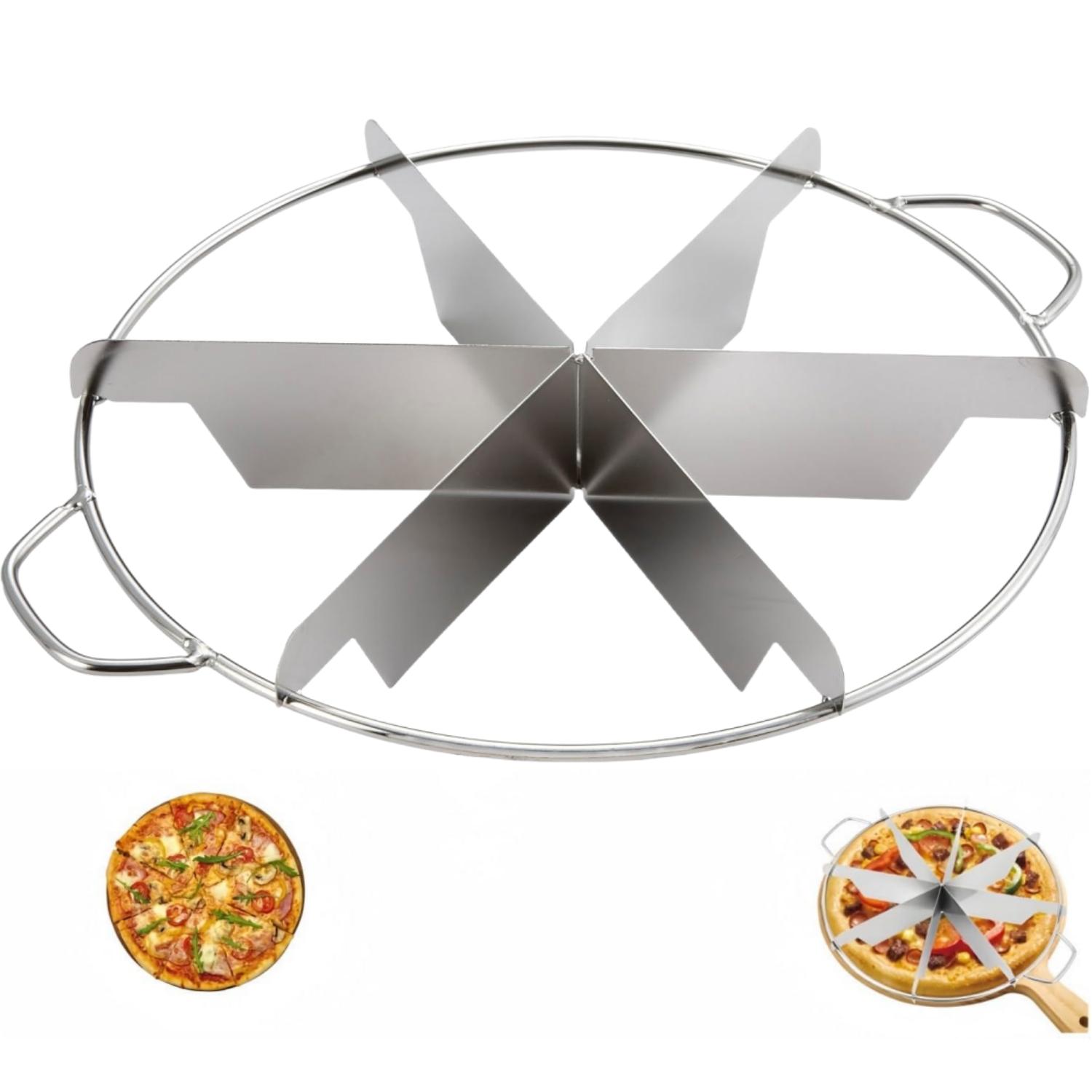 Stainless Steel Cake Divider Slicer Pancake Pie Knife Pizza Cutter Slicer Watermelon Slicer (silver,6)