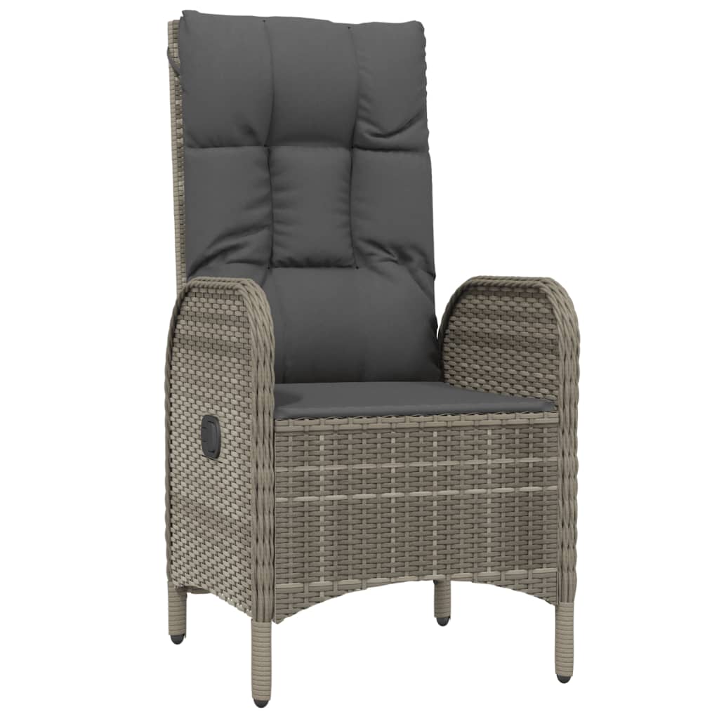 Vidaxl 9-Cz. Conjunto de Muebles de Jardín con Cojines, Gris, Ratán PE