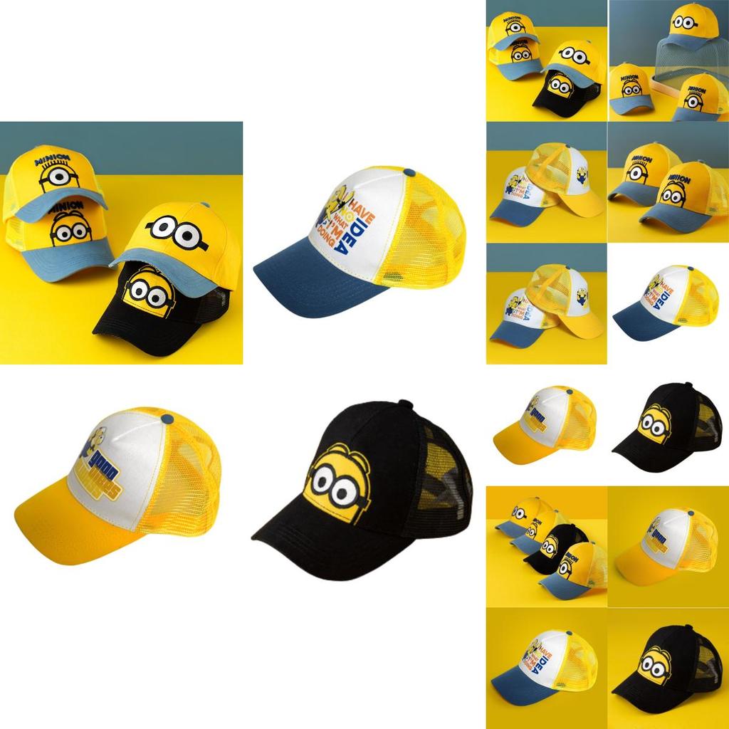 Cute Embroidered Minions Baseball Cap For Kids Soft Cotton Material