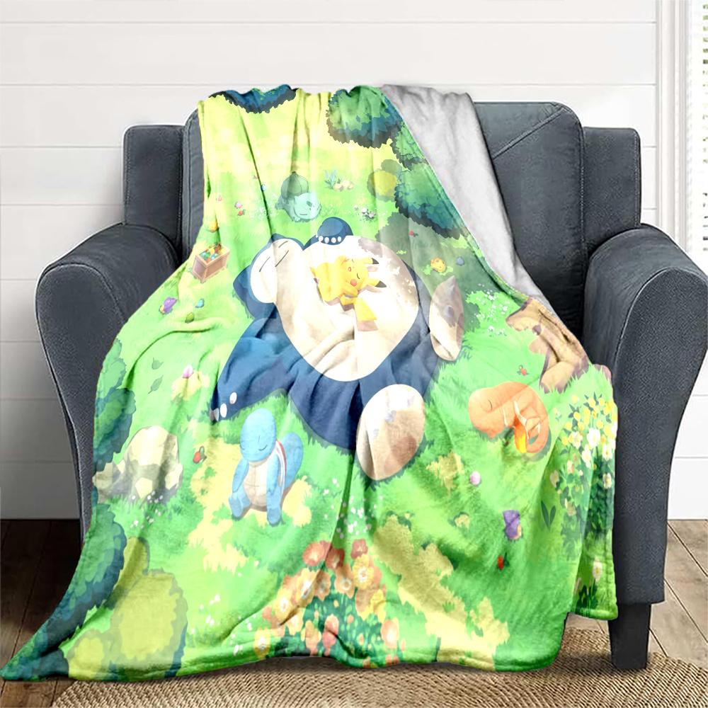 Snorlax Flannel Blanket, High quality Comfortable for All Seasons, Home Decor, Warmth and Comfort