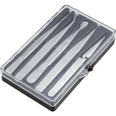 TRUSCO Stainless Steel Tweezers Set of 5 TSP-91