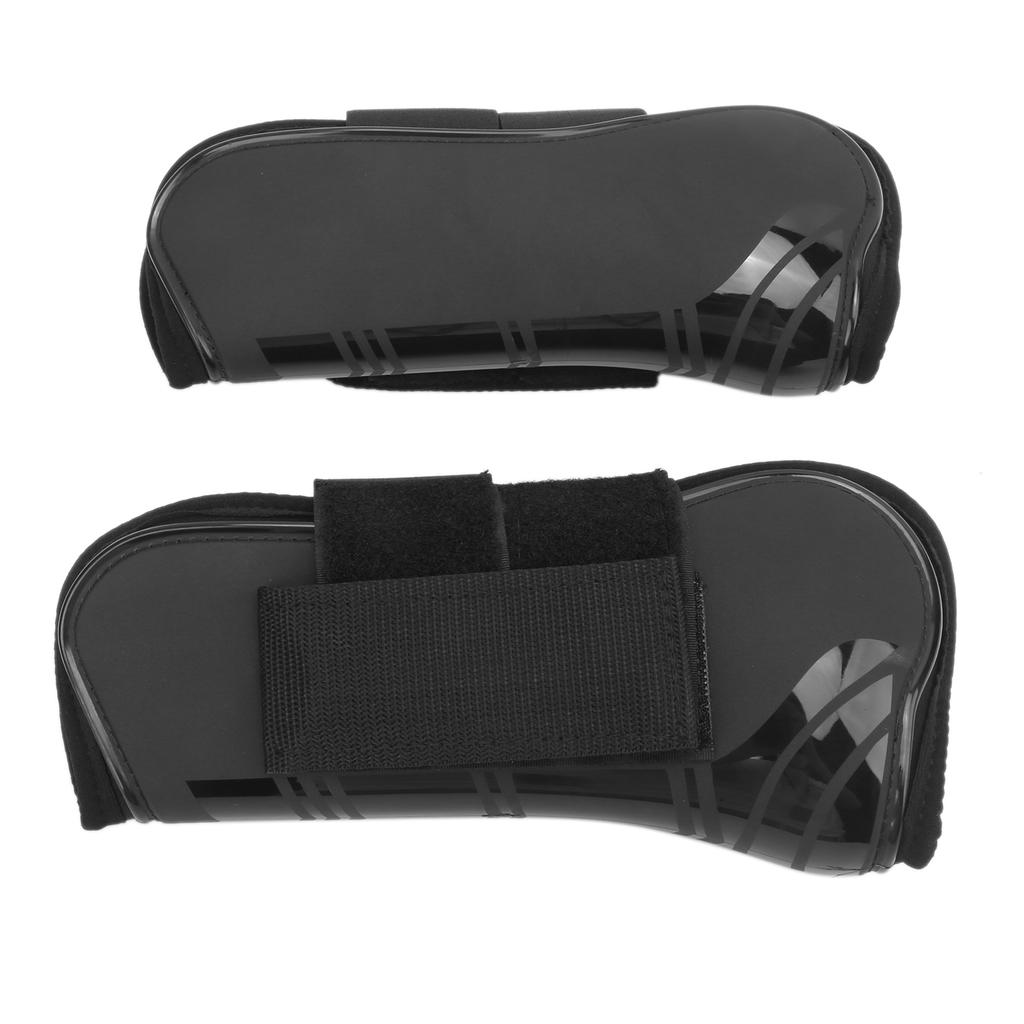 4pcs Horse Tendon Boots Protective Lightweight and Adjustable Boots for Horse JumpingBlack Set of 2 Front Leg Boots (M)
