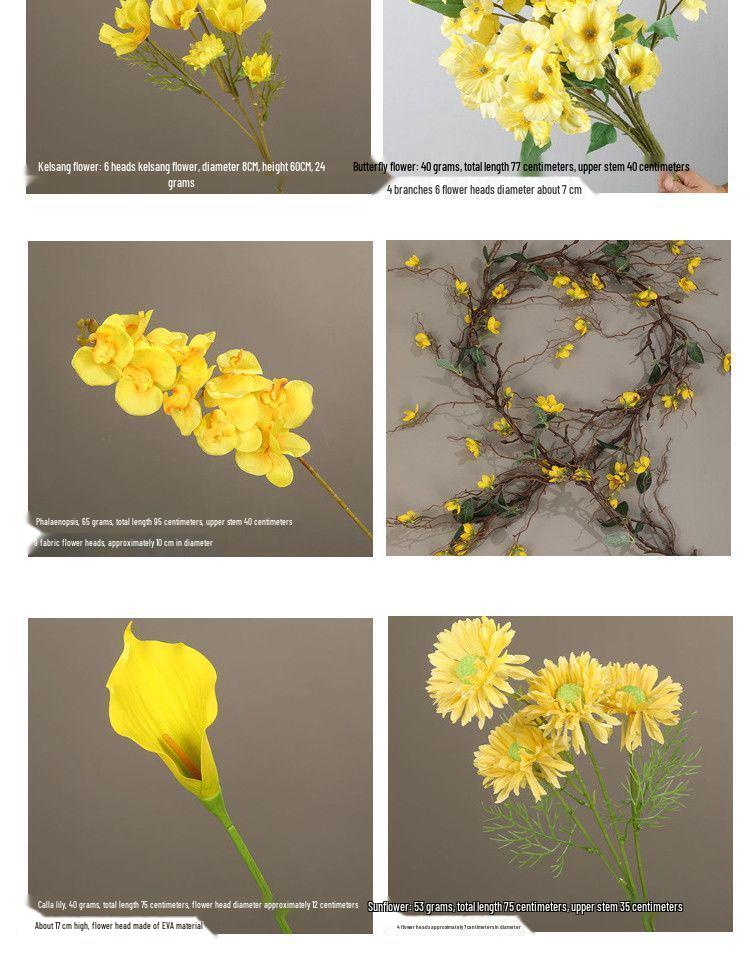 Wedding Yellow Silk Peony & Lotus Flower Arrangement for Ceiling and Aisle Decoration