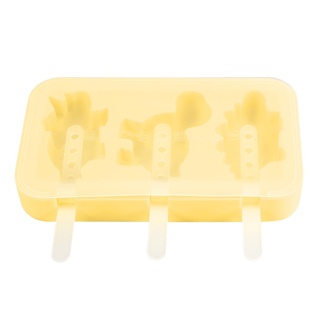 Cute Ice Cream Mould Heat-resistant Silicone Molds 3 Slots Non-stick Food Grade Animal Molds Baking Tool Kitchenware Kitchen
