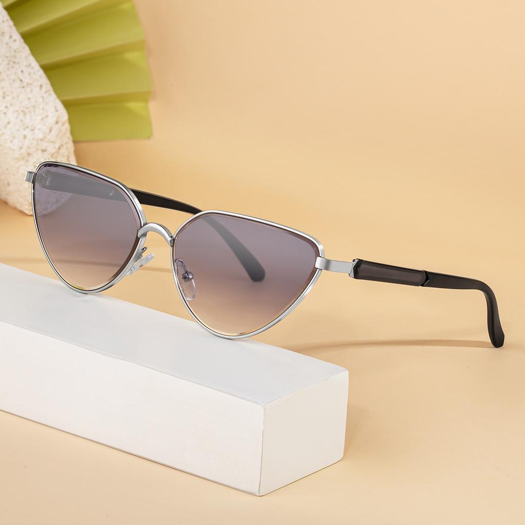 JYL TS Women's Cat-Eye - Metal-Frame Outdoor Sun-Protective Trendy SL-98357