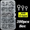 Copper Ring Fork Terminals Kit Non-Insulated Electrical O/Y Type  Brass Terminal Assortment Set Cable Wire Connector Crimp Spade