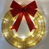 Creative Fashion Christmas Wreath Metal Luminous Wreath Led Warm Light Christmas Decoration  Hot-Selling Door Pendant