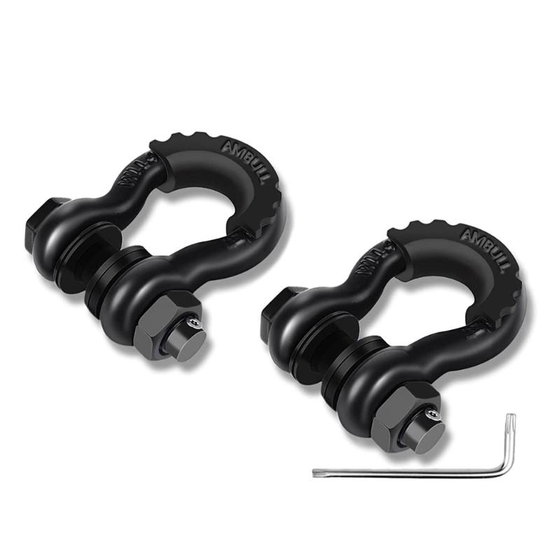 

High-performance Bow Shackles 3/4 D-Ring Shackle Unbreakable Carbon Steel for Offroad Vehicles Truck Recovery