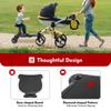 Baby Buggy Step Board Universal Stroller Board 2-in-1 Design 360° Wheels Anti-Slip Detachable Seat for 3-7 Kids
