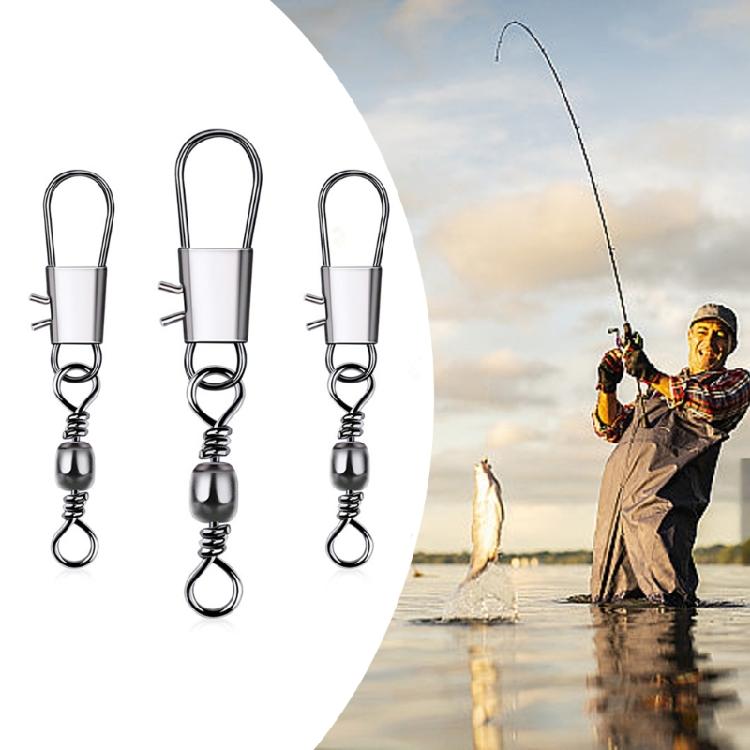 200Pcs Fishing Barrels Line Connectors Swivels Interlock Pin Fishing Barrels Swivels for Fishhook Carp Lures Accessories