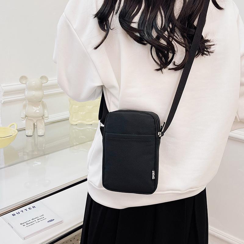 Women's Ultra-Light Crossbody Canvas Bag - Compact Summer Mobile Phone Carrier