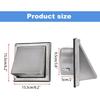 Stainless Steel 4 inch Dryer Vent Cover with Removable Cover, Square Wall Vent Waterproof Wall Extractor Grill Air Vent Cover for Indoor or Outdoor