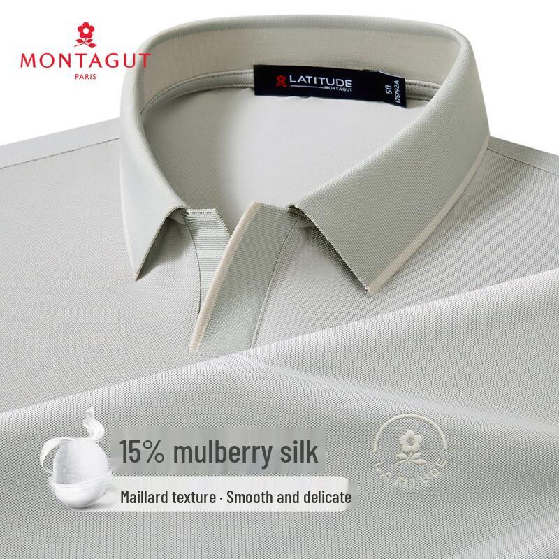 

Montagu Men s 15% Silk Blend Breathable Pique Polo Shirt 56