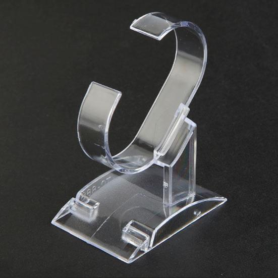 Przezroczysty stojak na zegarek w kształcie litery C Stojak na bransoletkę Biżuterię na nadgarstek do domu Biurka Lady Sklepowej